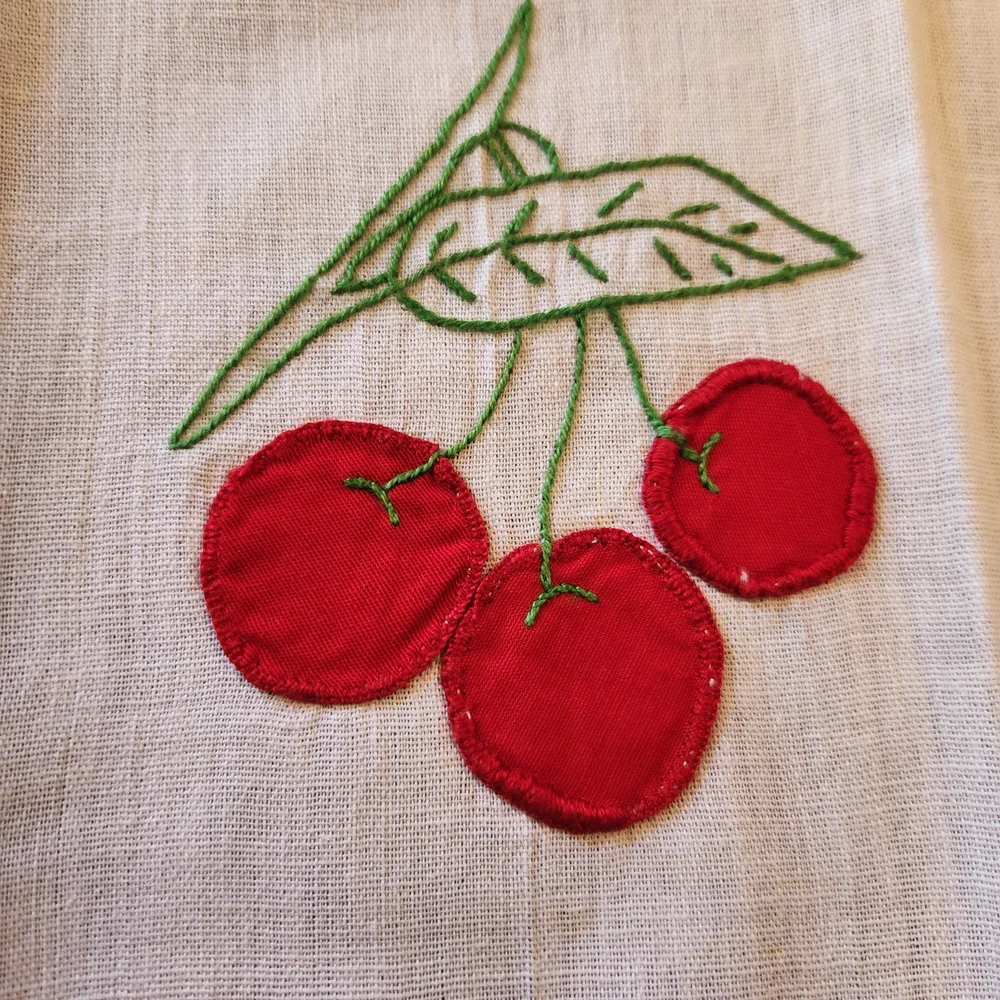 Cherry‎ Embroidered Kitchen Towels